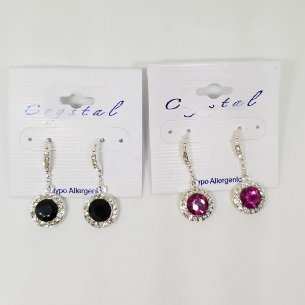 2 Pairs of Dangle Drop Earrings